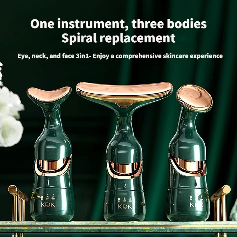 3-In-1 Face, Neck & Eye Massager – Anti Aging Skin Rejuvenation Tool