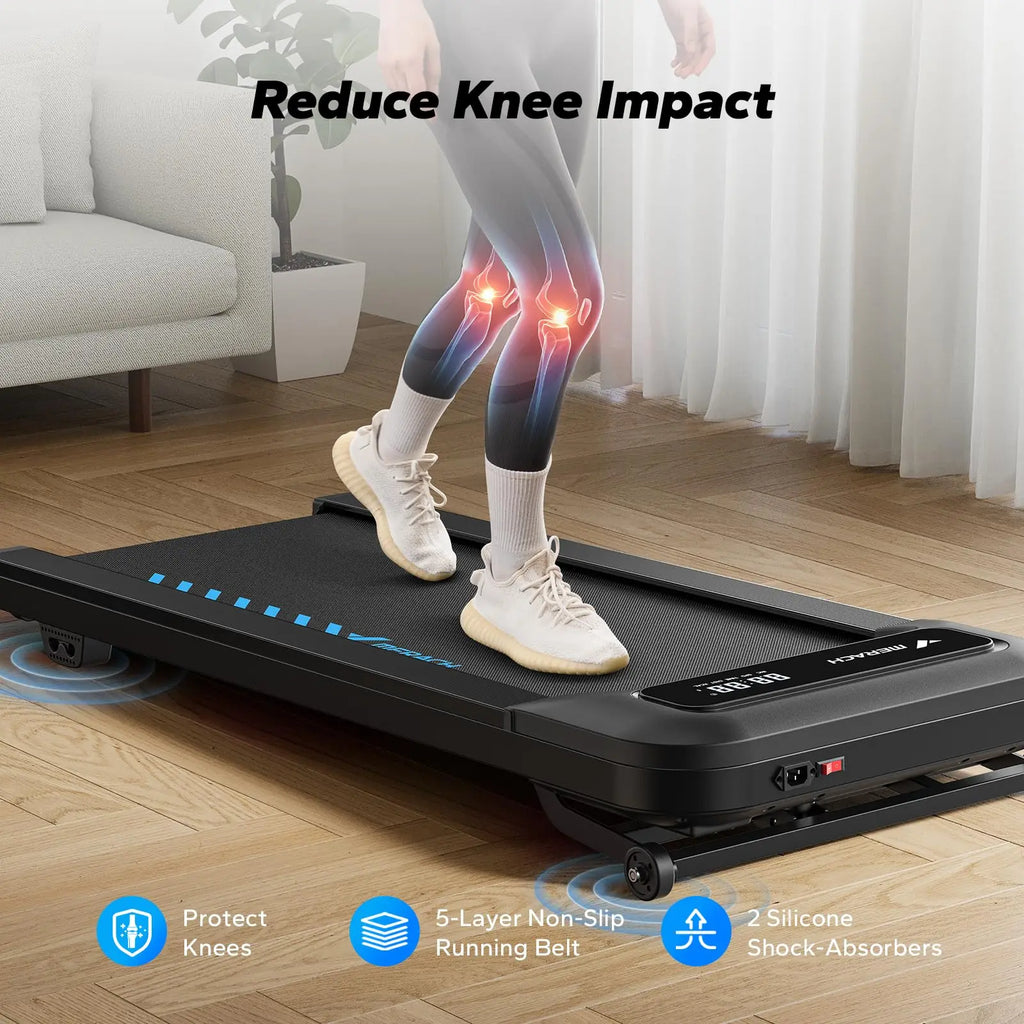 MERACH Quiet Walking Pad (WE) – Under Desk Treadmill with LED Display & Remote Control