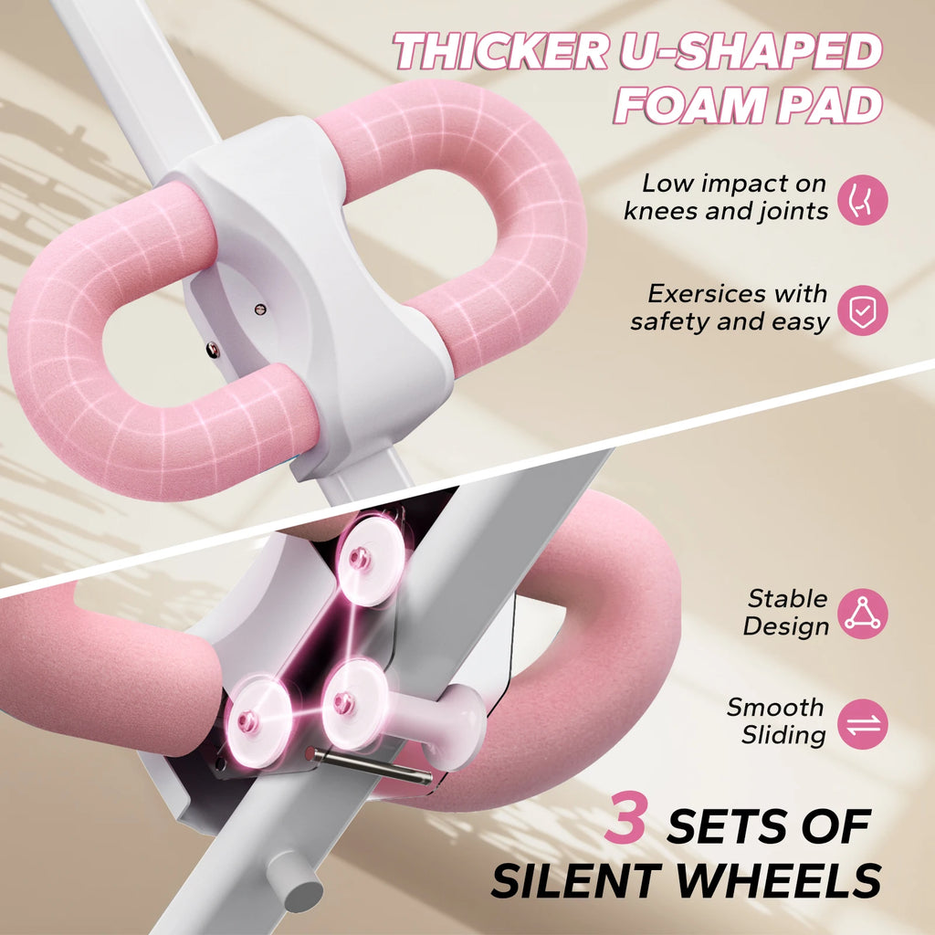 MERACH Ab Machine Adjustable Trainer Workout Foldable Knee Protection Abdominal Exercise Machine Core Ab Exercise System Trainer