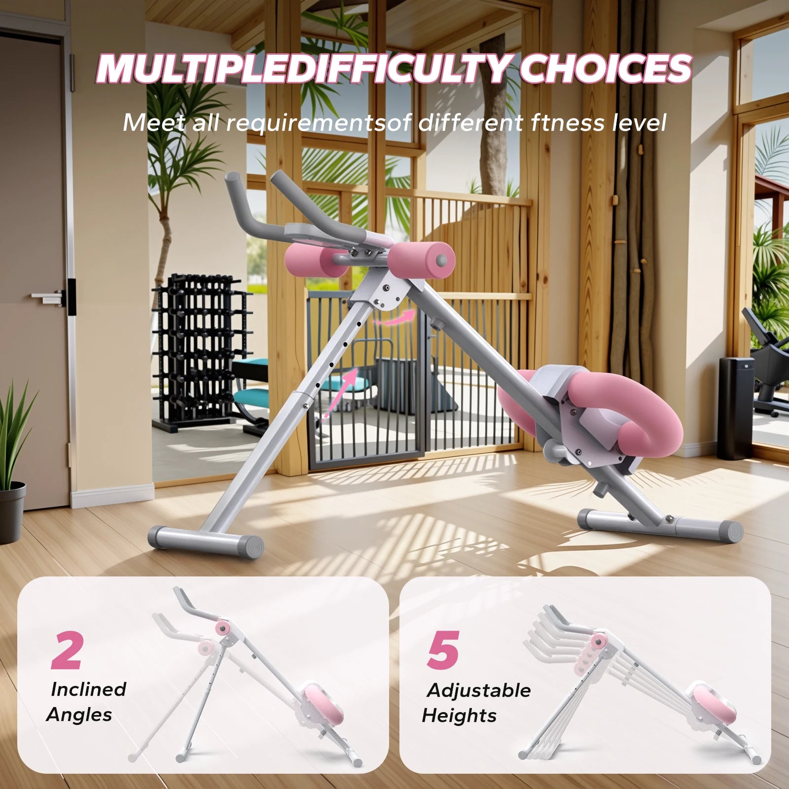MERACH Foldable Ab Trainer – Adjustable Core Workout Machine