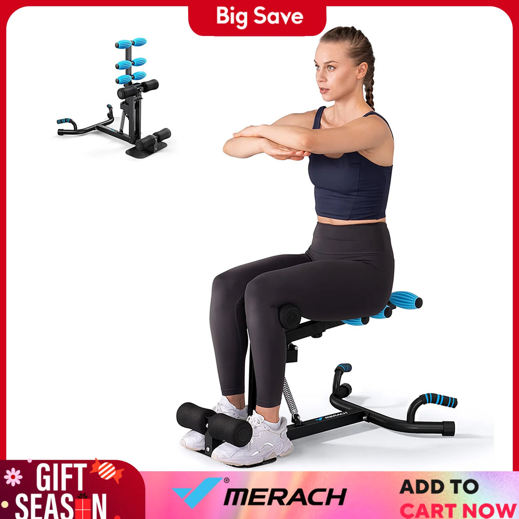MERACH Adjustable Deep Squat Machine – Push-Up & Buttocks Trainer for Total Body Toning
