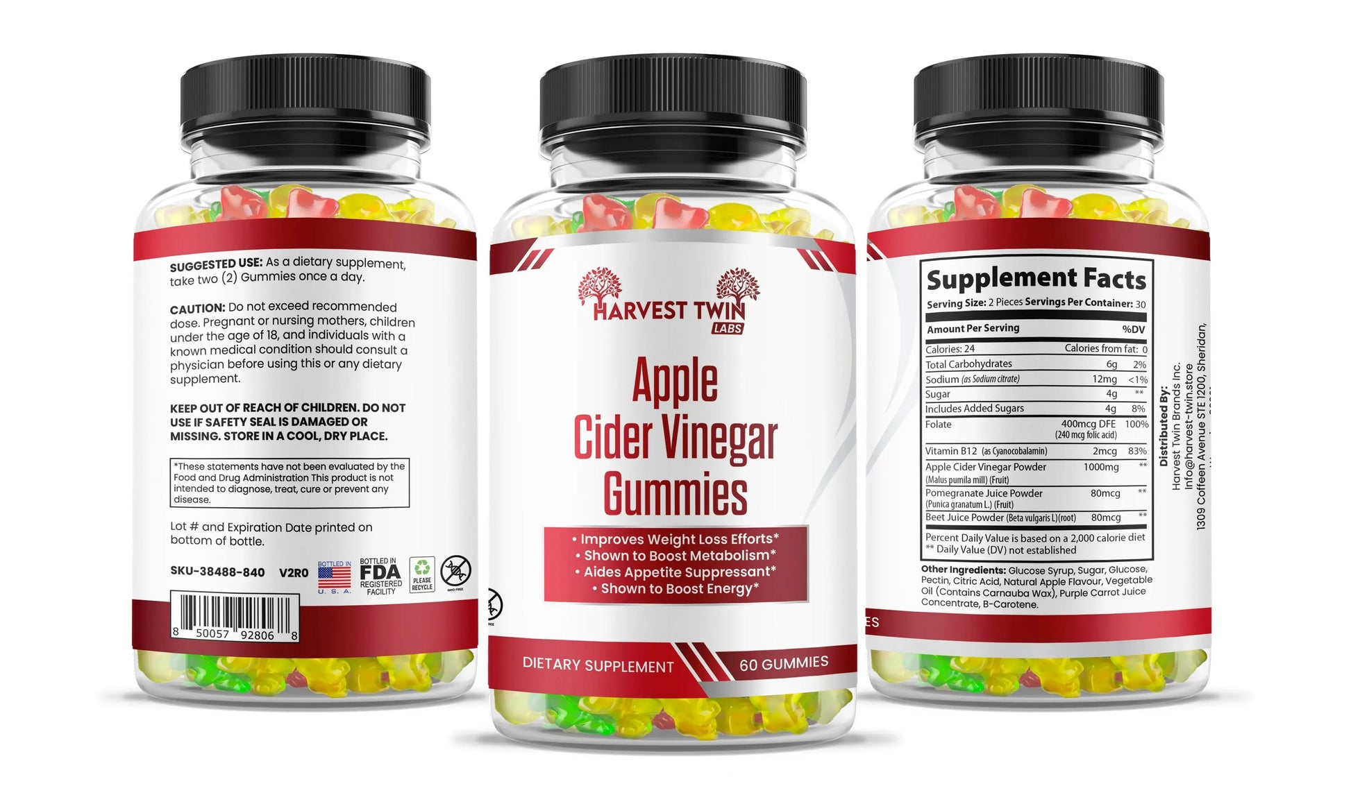 Apple Cider Vinegar Gummies - ACV Gummies Weight Loss Support