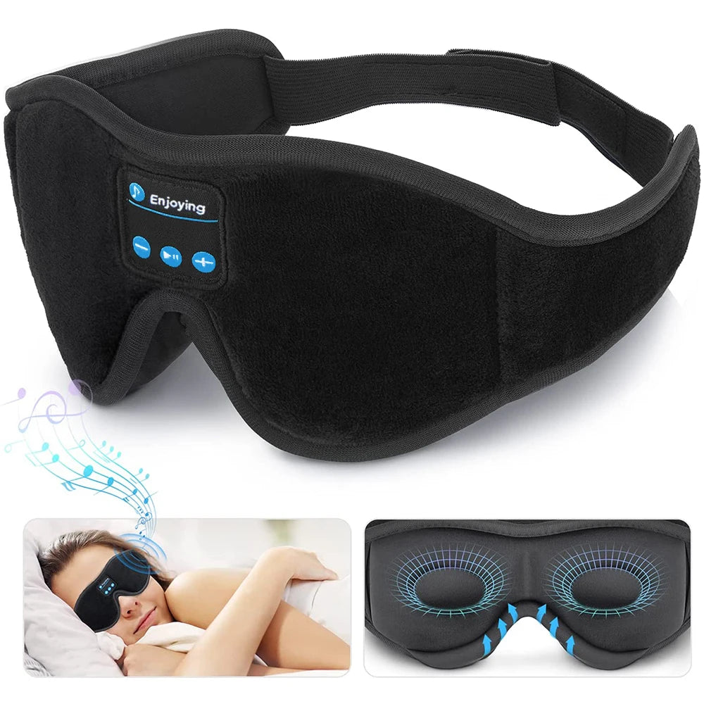 3-in-1 Bluetooth Sleep Mask with Headphones & Eye Cover