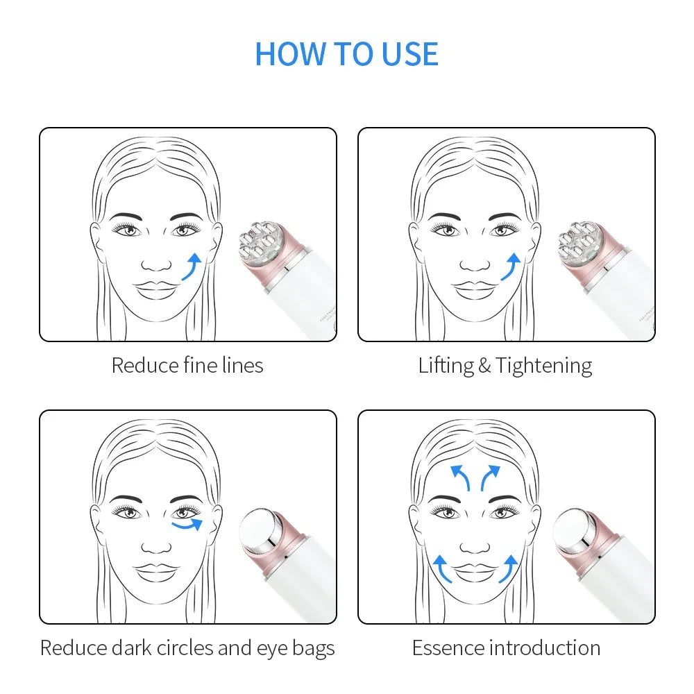 LED Photon Therapy Eye & Face Massager – Firming & Wrinkle Reduction Tool