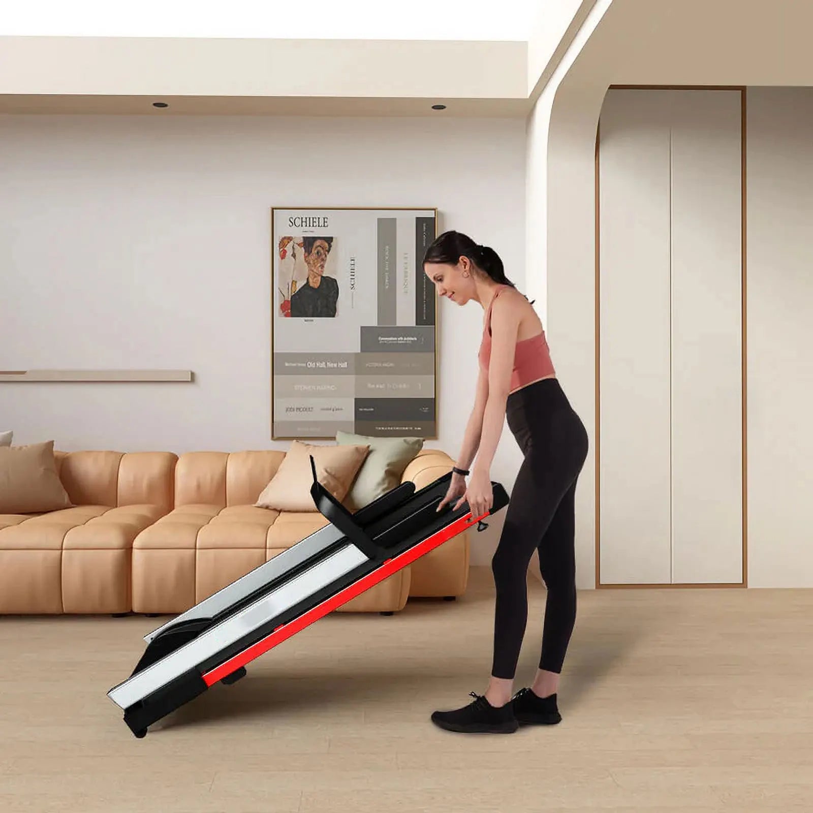 3.0HP Treadmills Electric APP Online Monitoring 7.5MPH Remote Control Foldable Quite Running Walkingpad for Home Portable 300LBS