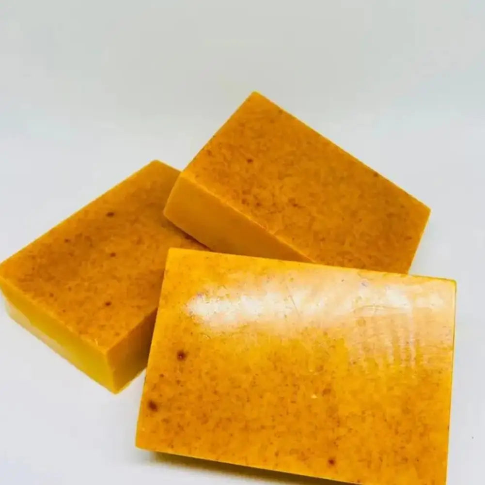 Handmade Turmeric Soap with Kojic Acid & Lemon – Skin Brightening Facial & Shower Bar 100g