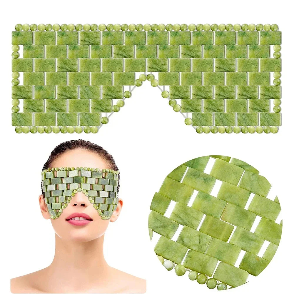 Natural Jade Cooling Eye Mask – Relaxation & Sleep Therapy
