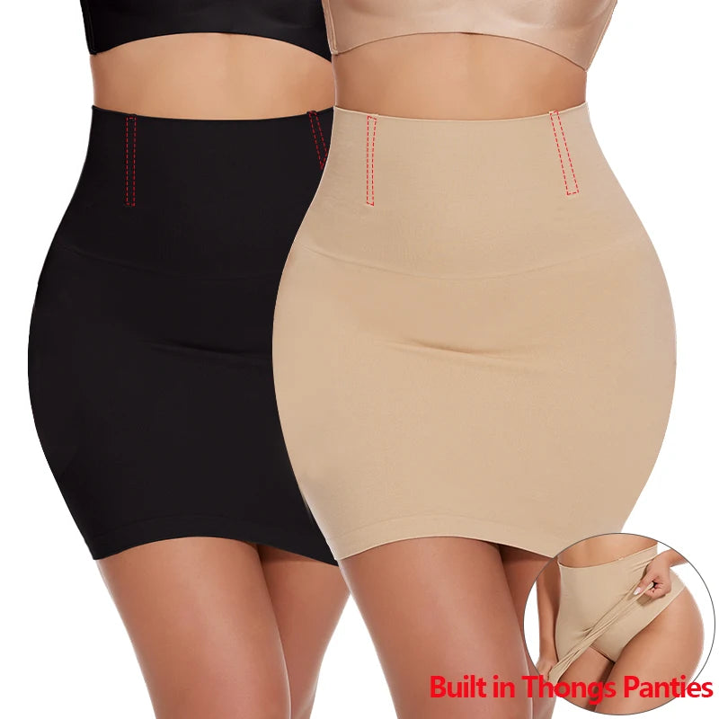 SmoothBloom™ Control Slip – Hi-Waist Underskirt with Thong Shaper Magic
