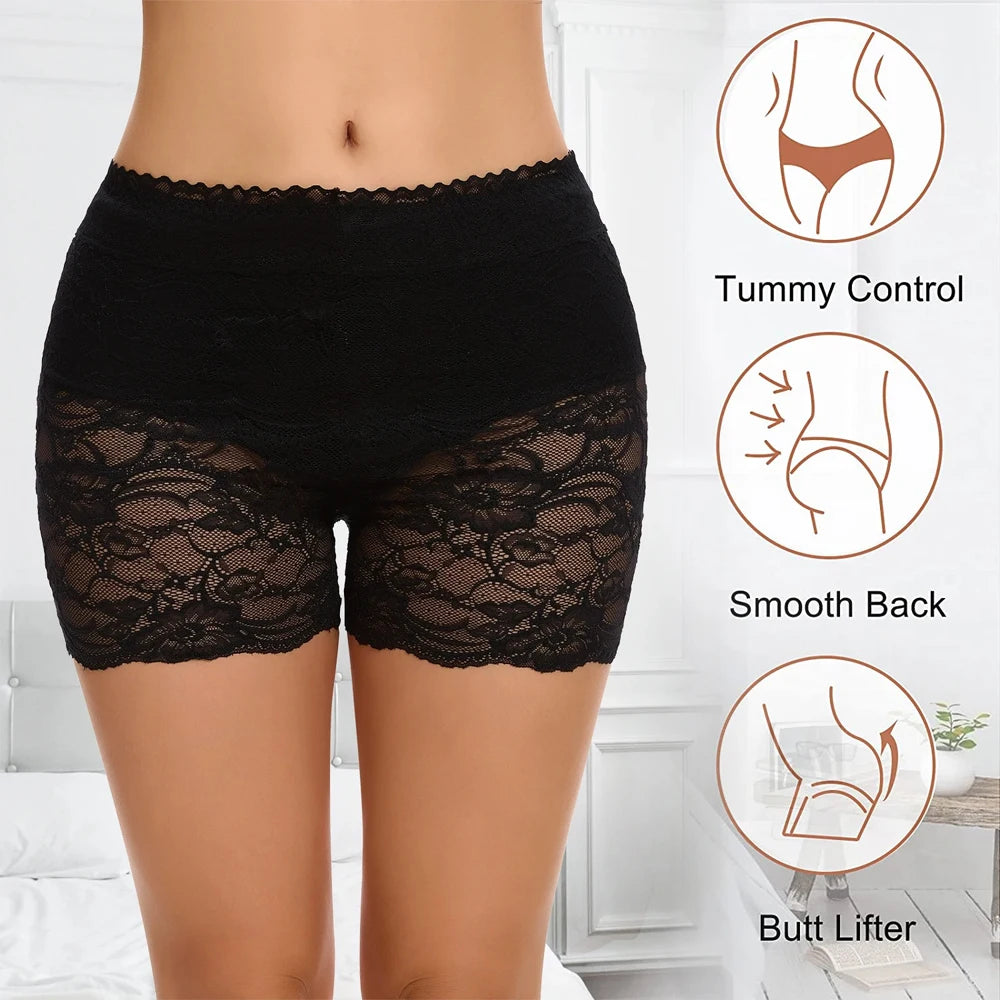 LaceGlow Shaper – Mid-Waist Tummy Control Panties