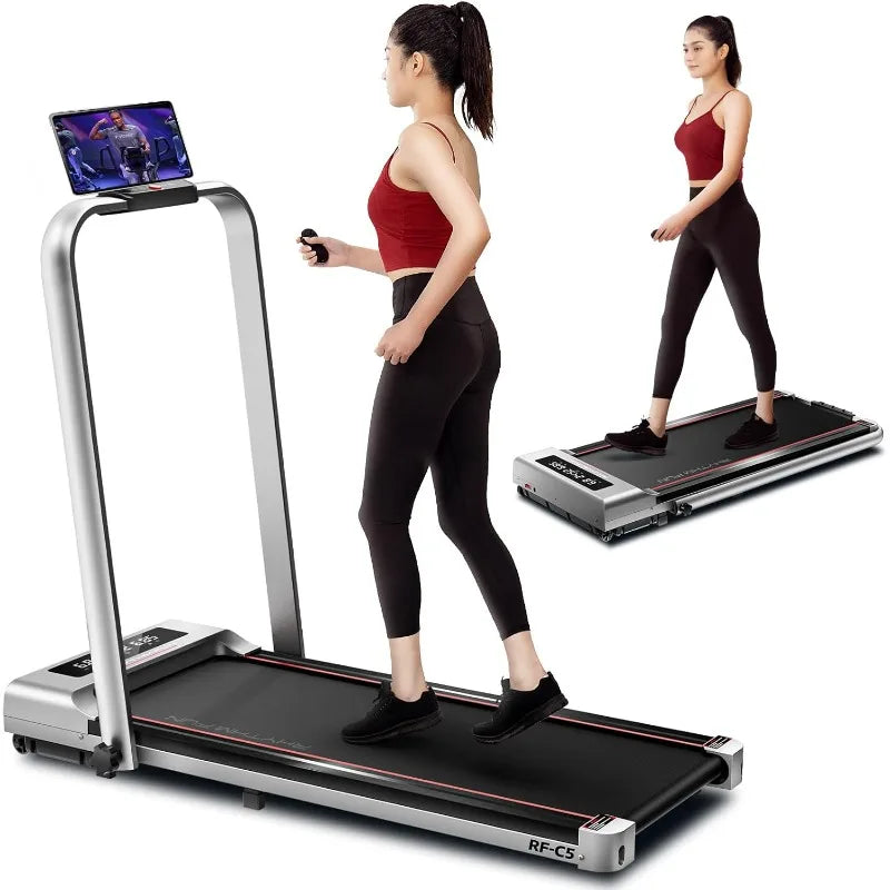 Foldable Treadmill for Home Gym - Rhythm Fun Portable Walking Pad Treadmill