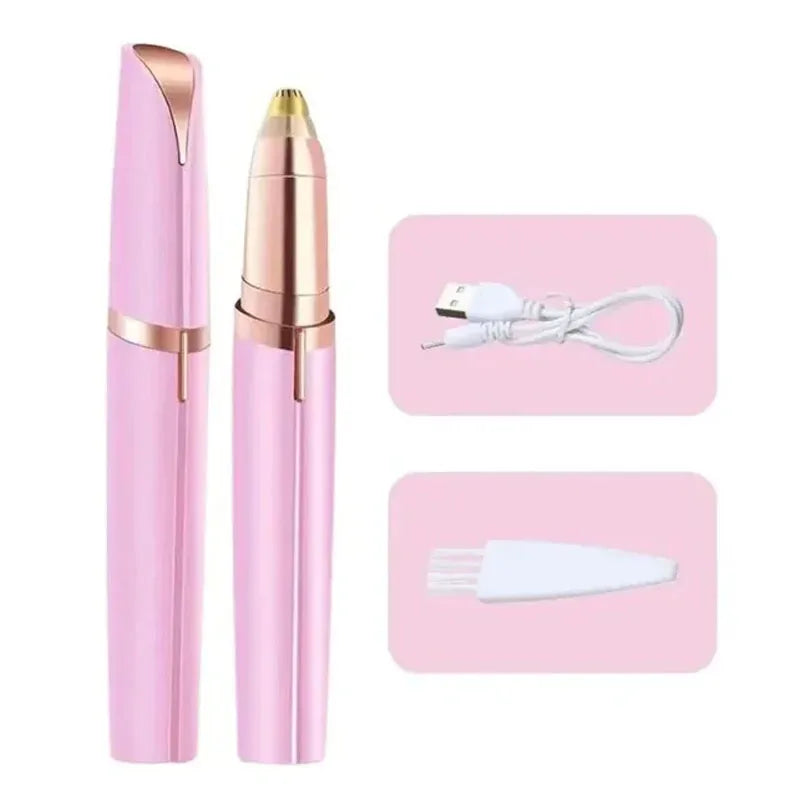USB Eyebrow & Face Hair Trimmer – Portable Electric Shaver for Women’s Beauty Routine