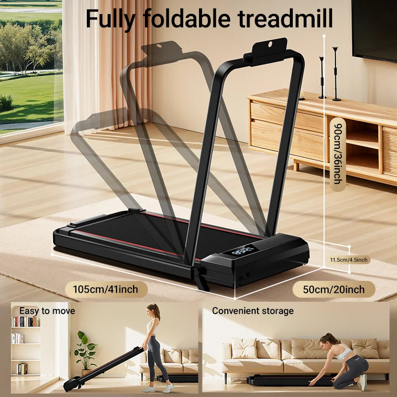 Walking Pad Treadmill: Incline, Under-Desk, Diamond Belt, Lightweight, Home/Office LED Display