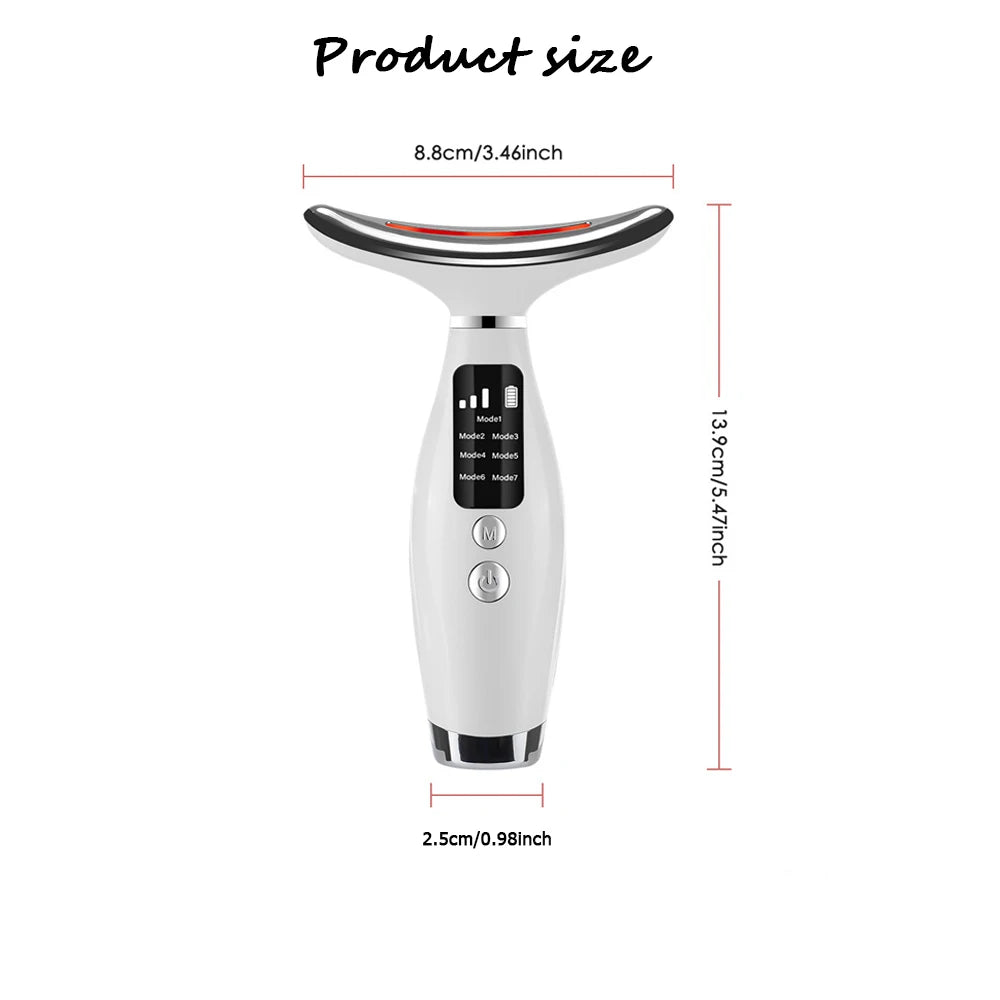 Digital Face & Neck Skin Massager – Rechargeable Beauty Tool for Tightening & Toning