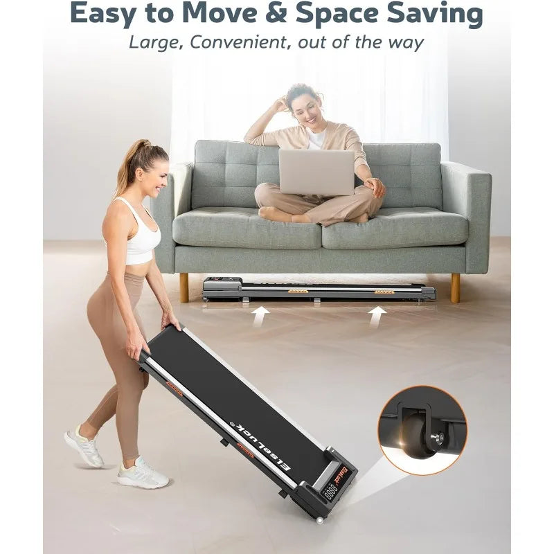 Walking Pad, Under Desk Treadmill for Home Office, 2 in 1 Portable Walking Treadmill with Remote Control