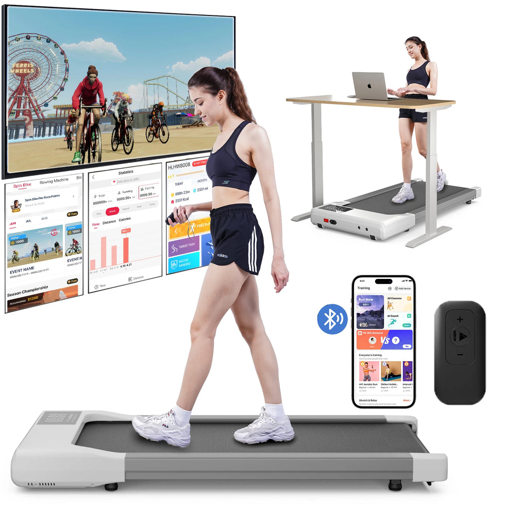 Walking Treadmill 2.5HP 1-6km/h Speed Anti-Slip Shock Absorption Portable Treadmill for Home Office Exercise Machine