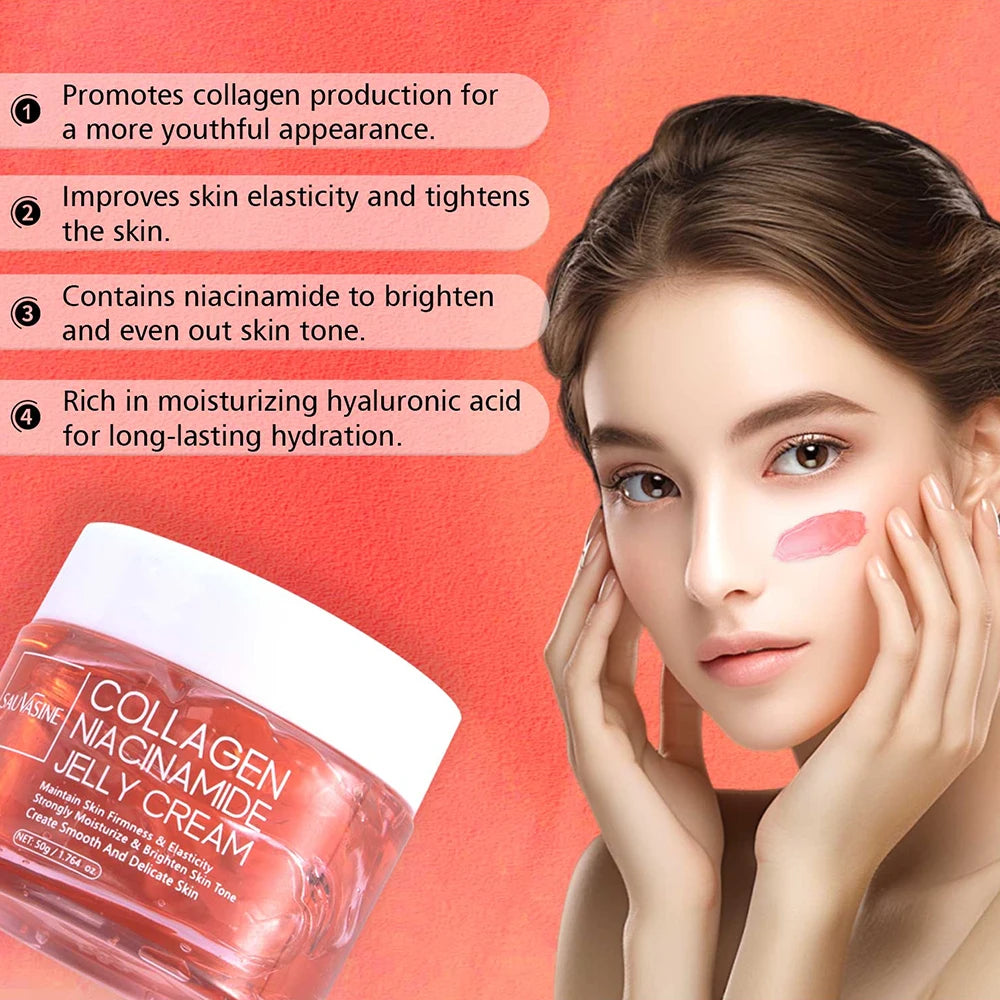 Glow & Lift Collagen Jelly Moisturizer – Strengthens Skin Barrier with Niacinamide & Hydrolyzed Collagen