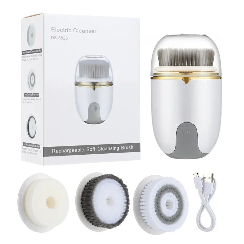 HELLO FACE 3-in-1 Facial Massager – Deep Pore Cleansing & Skin Exfoliation Tool