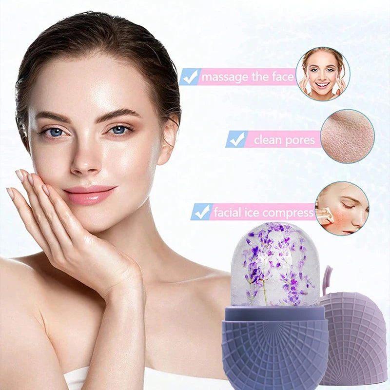 Silicone Ice Mold Roller – Facial Toning & Puffiness Relief for Skin & Eyes