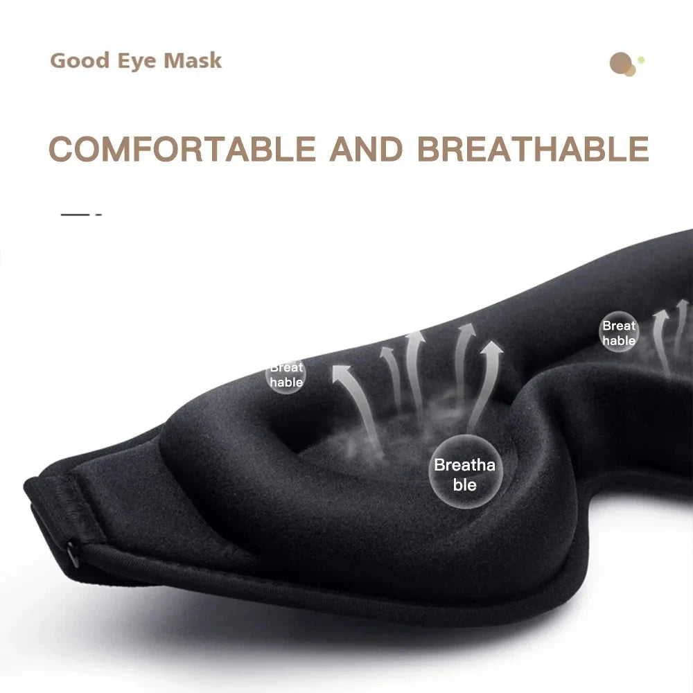3D Memory Foam Sleep Mask – Light-Blocking Eye Mask for Deep Sleep & Relaxation