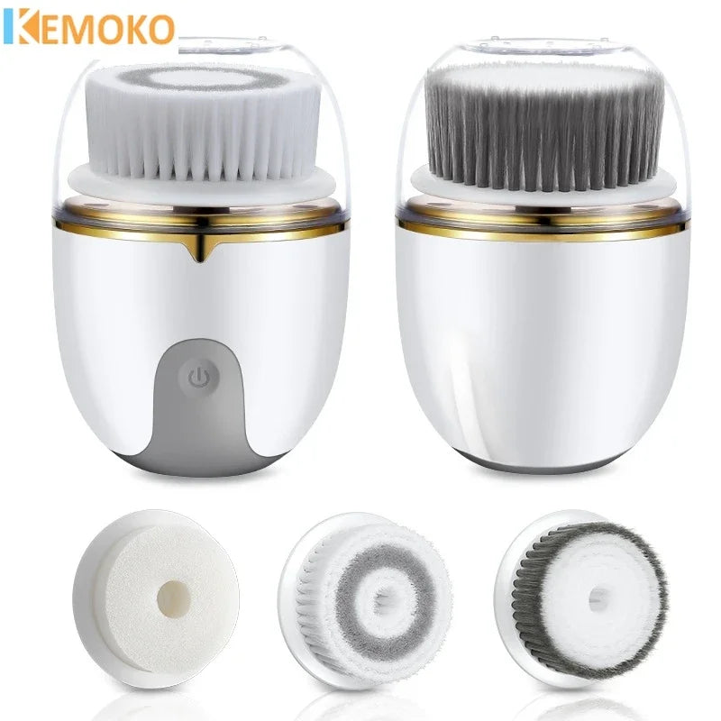HELLO FACE 3-in-1 Facial Massager – Deep Pore Cleansing & Skin Exfoliation Tool