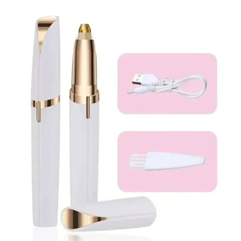 USB Eyebrow & Face Hair Trimmer – Portable Electric Shaver for Women’s Beauty Routine