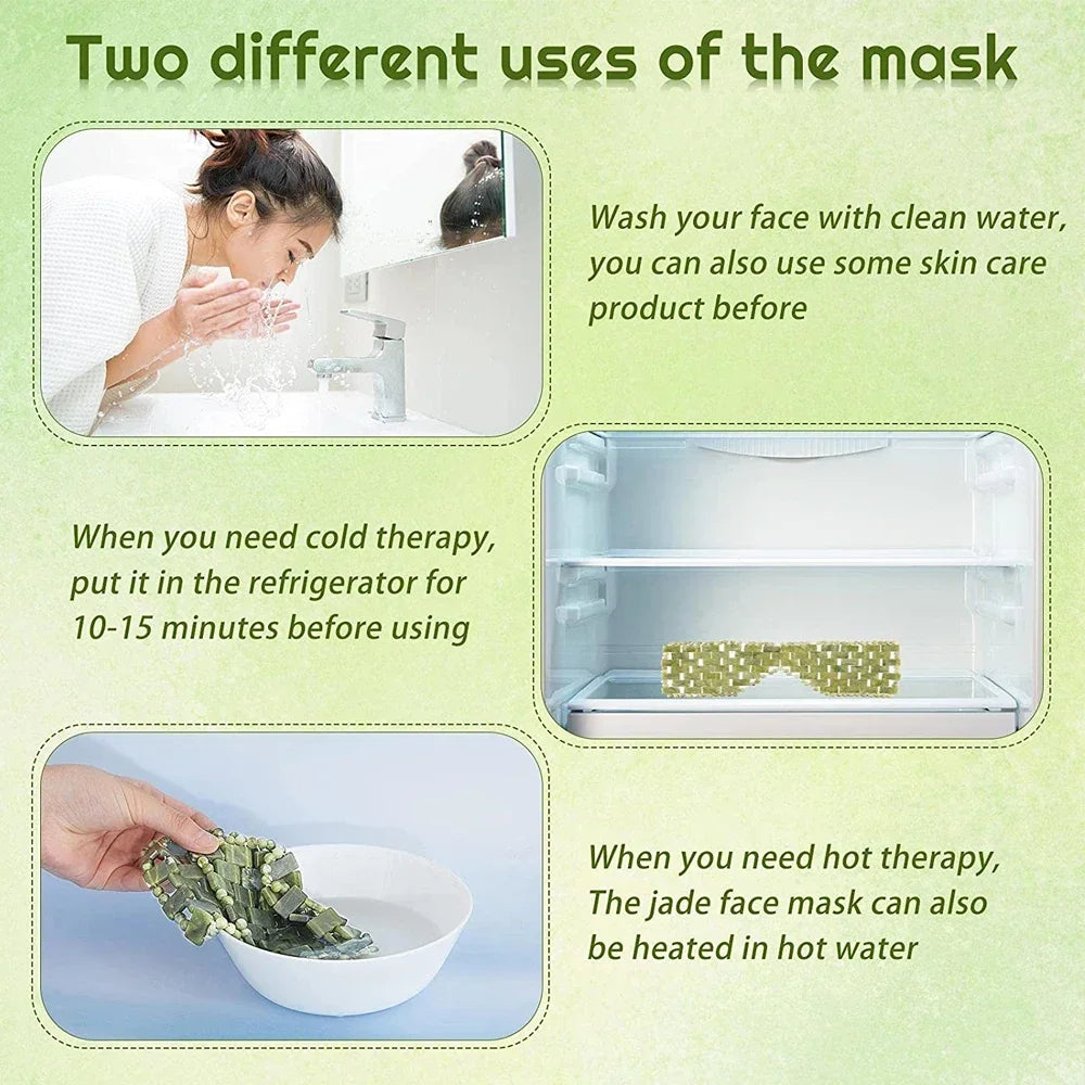 Natural Jade Cooling Eye Mask – Relaxation & Sleep Therapy