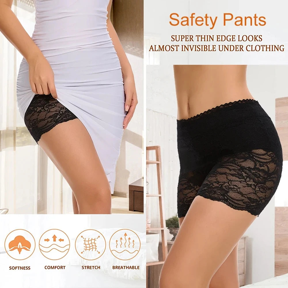 LaceGlow Shaper – Mid-Waist Tummy Control Panties