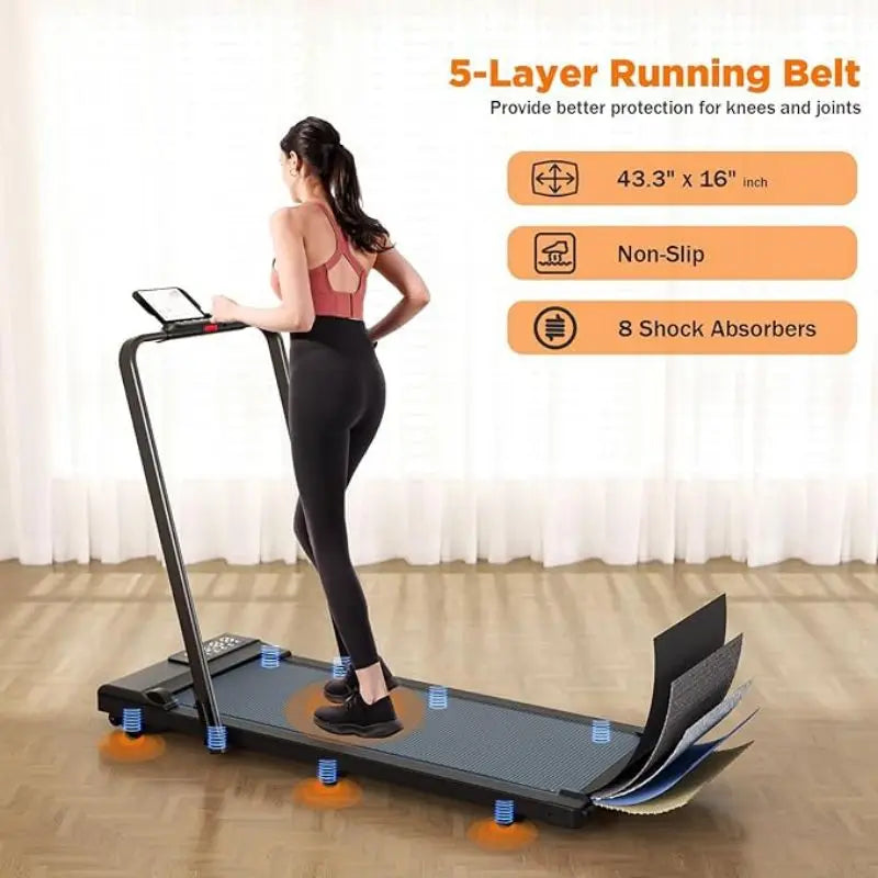 3 in 1 Walking Pad Treadmill, 300 Weight Capacity Foldable Treadmill Low Noise Under Desk Treadmills