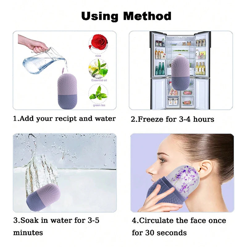 Silicone Ice Mold Roller – Facial Toning & Puffiness Relief for Skin & Eyes