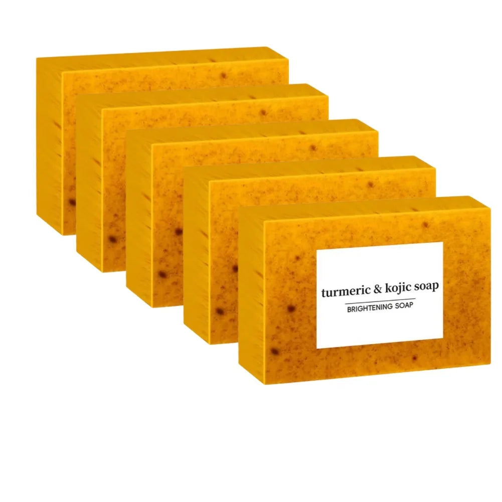 Handmade Turmeric Soap with Kojic Acid & Lemon – Skin Brightening Facial & Shower Bar 100g