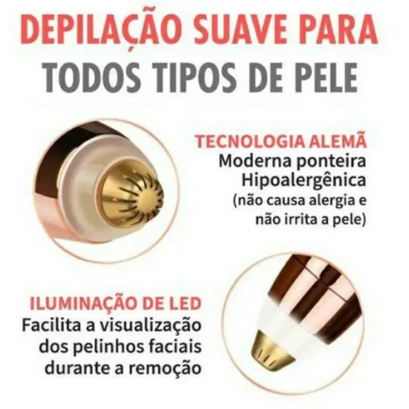 USB Eyebrow & Face Hair Trimmer – Portable Electric Shaver for Women’s Beauty Routine