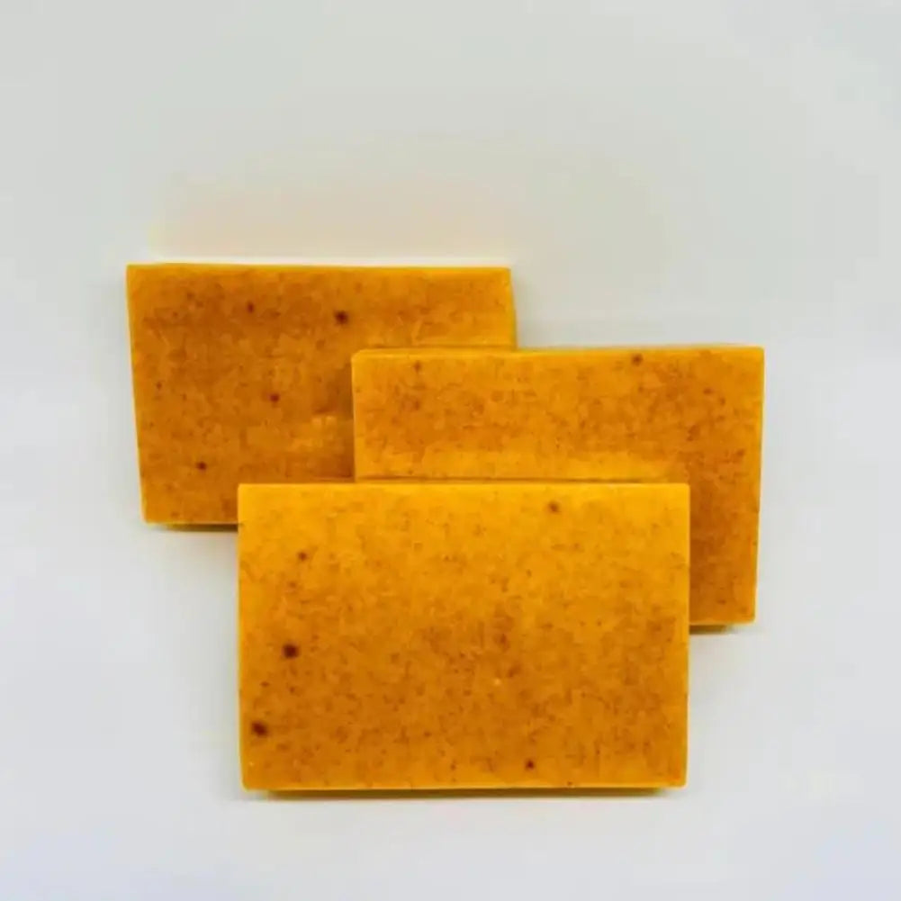 Handmade Turmeric Soap with Kojic Acid & Lemon – Skin Brightening Facial & Shower Bar 100g