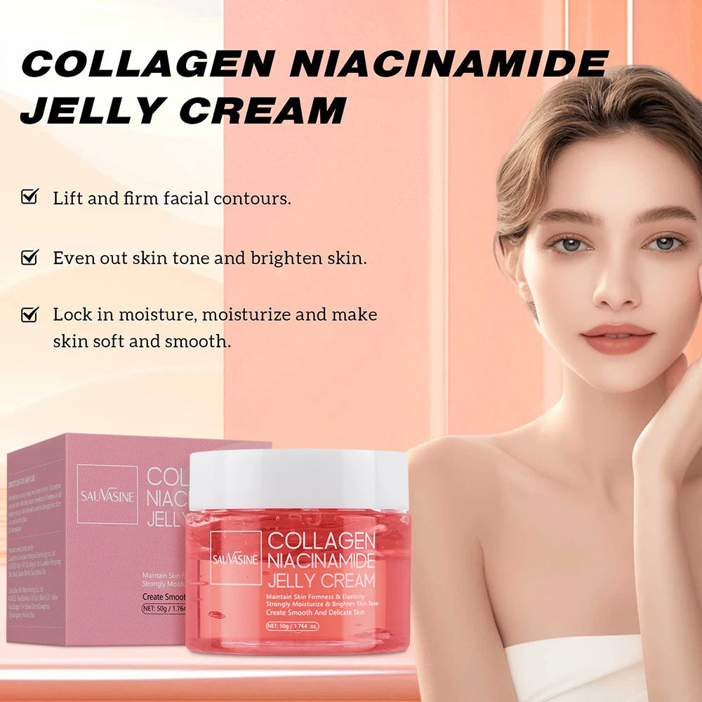 Glow & Lift Collagen Jelly Moisturizer – Strengthens Skin Barrier with Niacinamide & Hydrolyzed Collagen