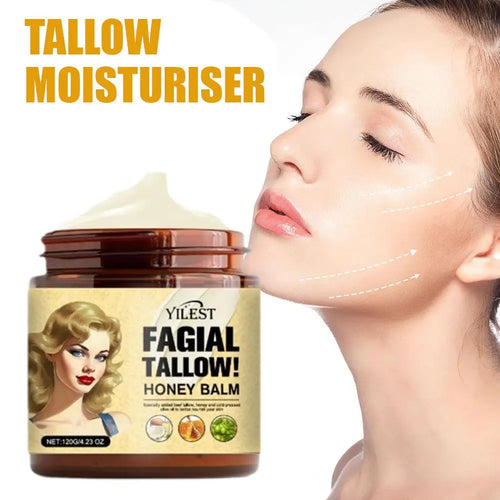 120g Whipped Beef Tallow & Honey Balm – Grass-Fed Face & Body Moisturizer