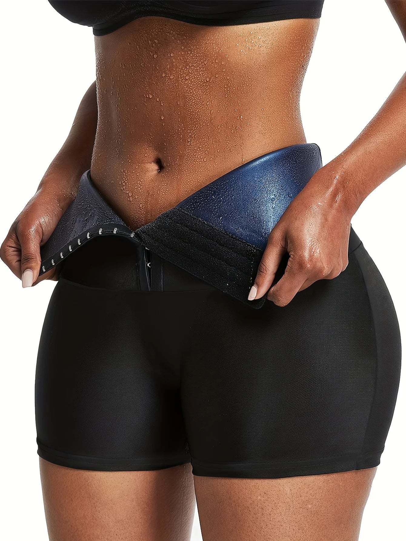 ThermoFit™ Sauna Sweat Shaper Shorts – Thigh Slimmer & Waist Trainer for Women