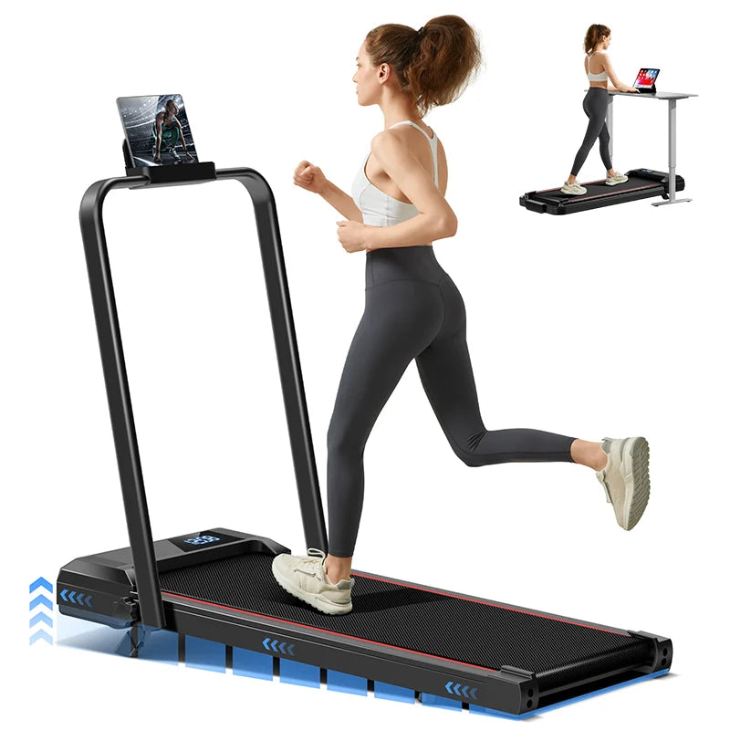 Walking Pad Treadmill: Incline, Under-Desk, Diamond Belt, Lightweight, Home/Office LED Display