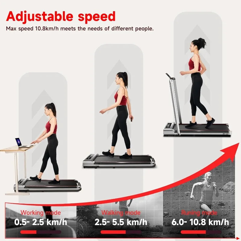 Foldable Treadmill for Home Gym - Rhythm Fun Portable Walking Pad Treadmill