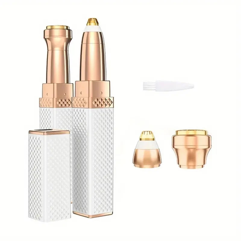 2-in-1 Rechargeable Eyebrow & Facial Hair Trimmer with LED Light
