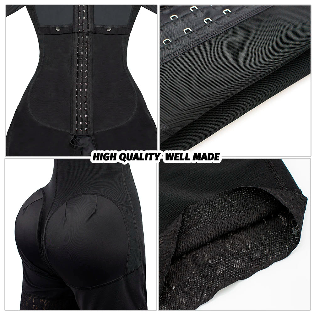 Full Body Faja Bodysuit - Full Compression Adjustable Body Shaper For Women