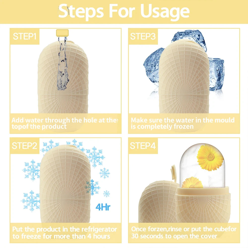Silicone Ice Mold Roller – Facial Toning & Puffiness Relief for Skin & Eyes