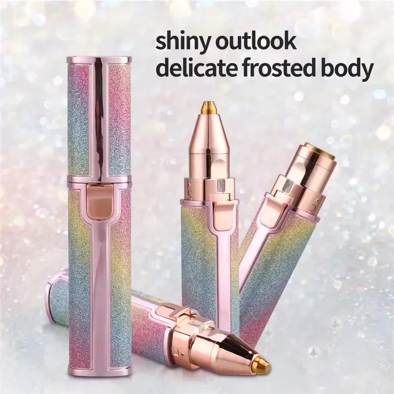 GlowTrim™ 2-in-1 Hair Removal & Eyebrow Razor – LED Light + USB Rechargeable