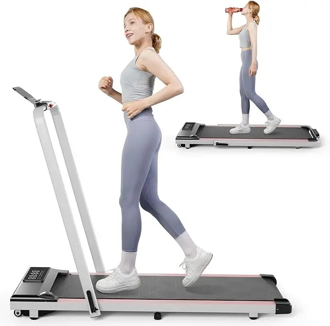 3 in 1 Walking Pad Treadmill, 300 Weight Capacity Foldable Treadmill Low Noise Under Desk Treadmills