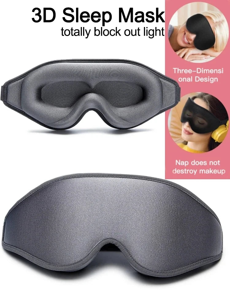 3D Memory Foam Sleep Mask – Light-Blocking Eye Mask for Deep Sleep & Relaxation