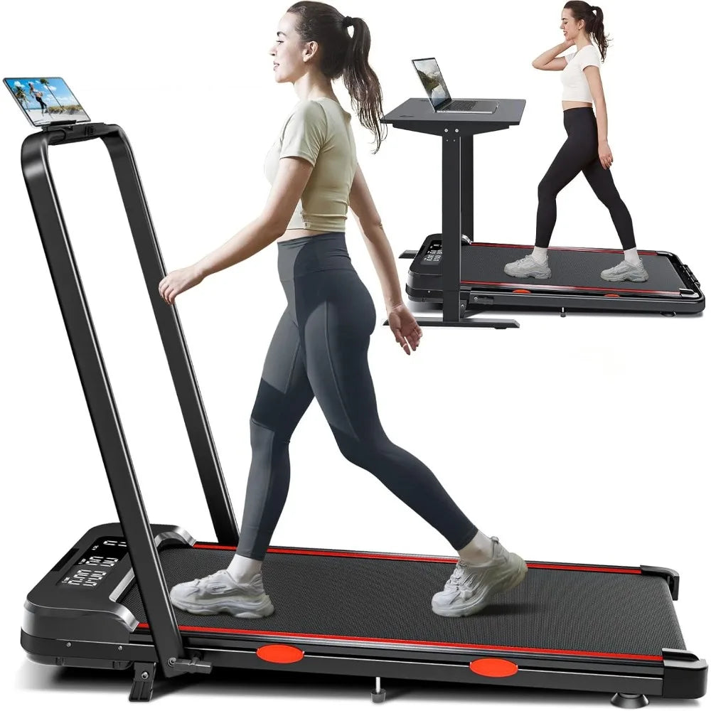 Folding Walking Pad Treadmill – (A) 3-in-1 Design with Handle, 2.5HP Motor & 300 lb Weight Capacity