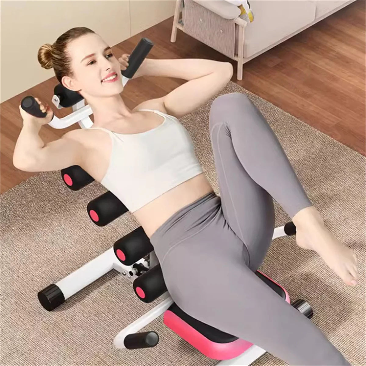 lumbar reliever, ab machine waist traction shoulder and neck relaxation stretcher yoga back open