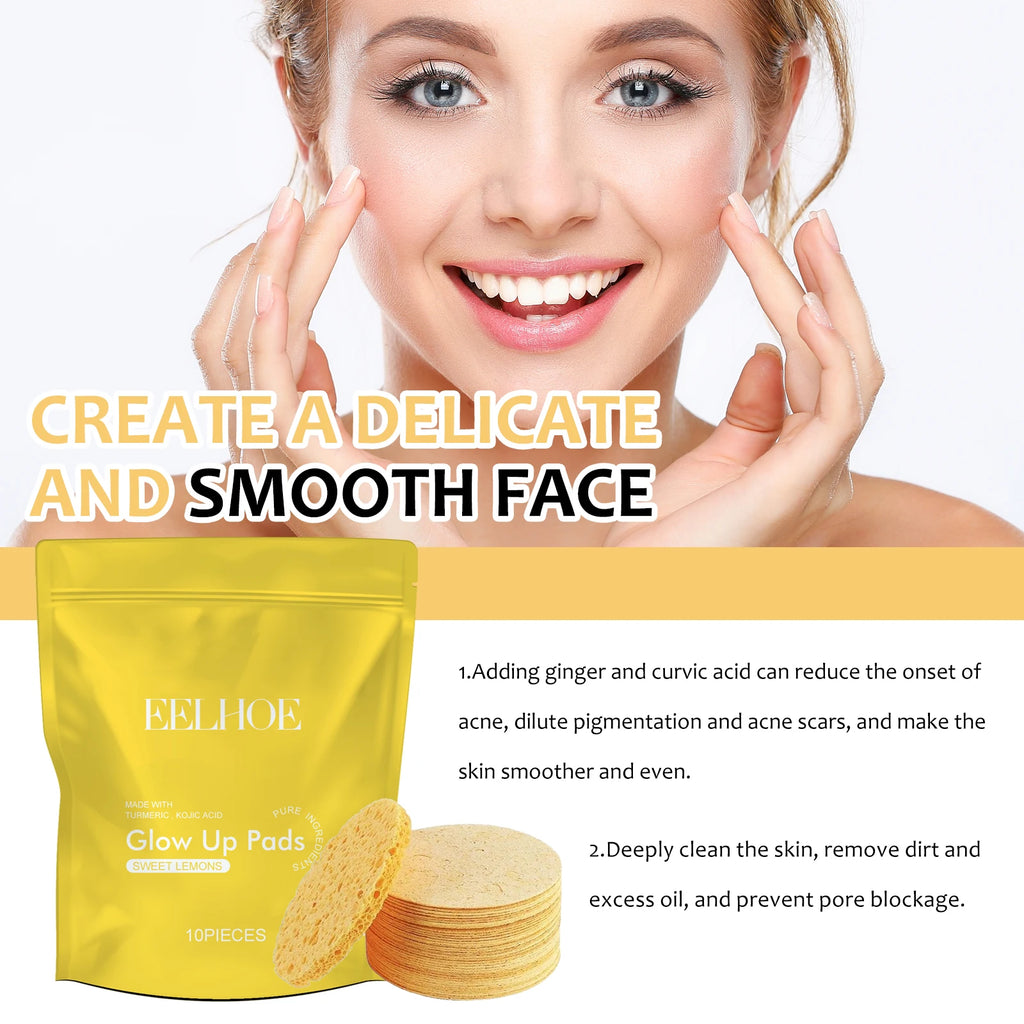 Exfoliating Turmeric Facial Pads – Dirt Removal & Skin Softening for Clearer Skin
