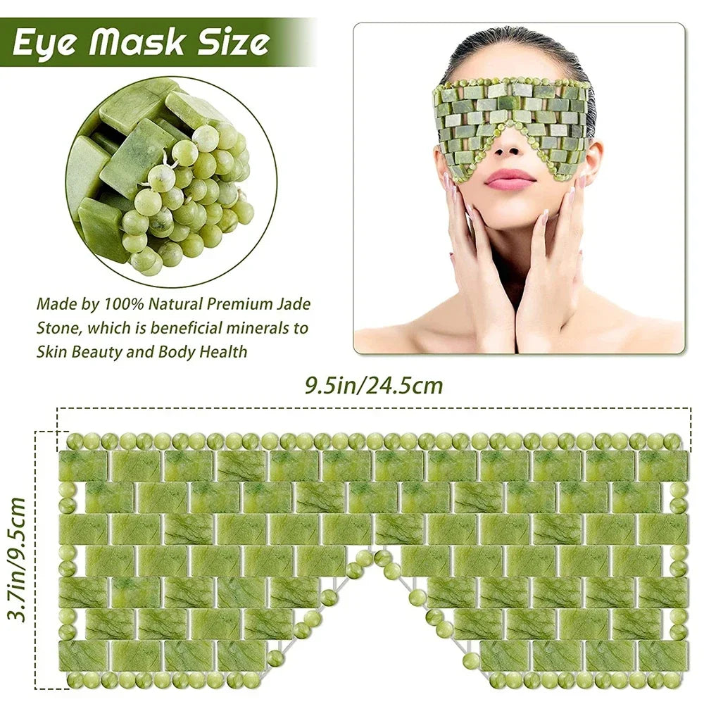 Natural Jade Cooling Eye Mask – Relaxation & Sleep Therapy