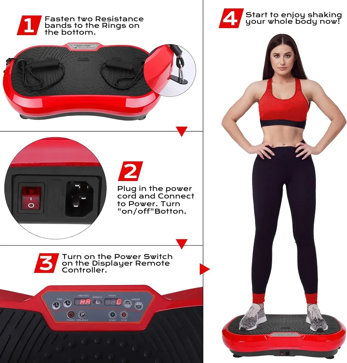 Home Fitness Vibration Plate – Compact, Low-Noise Body Sculpting Machine