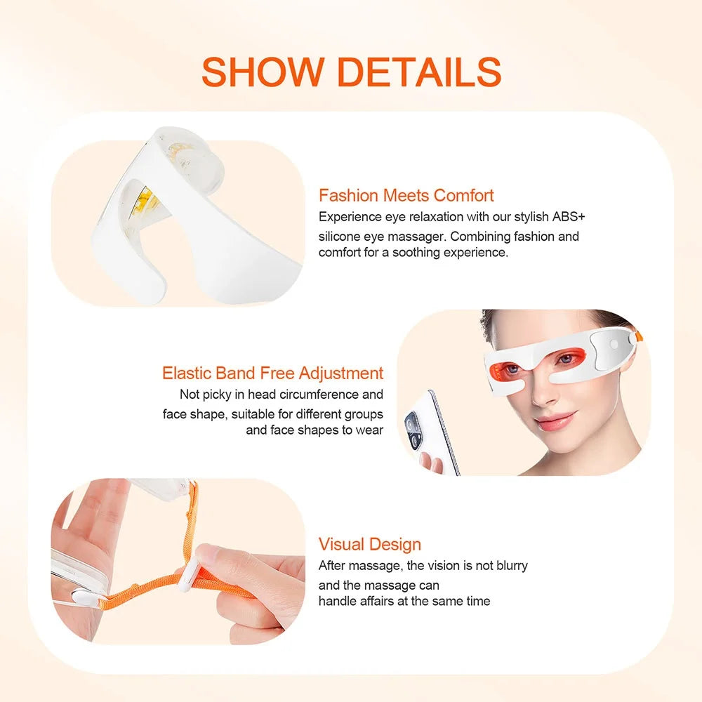 Rechargeable Eye Massager for Puffiness, Dark Circles & Relaxation