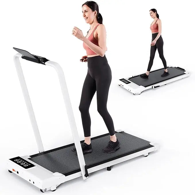 3 in 1 Walking Pad Treadmill, 300 Weight Capacity Foldable Treadmill Low Noise Under Desk Treadmills